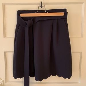 Blue Club Monaco scalloped hem skirt